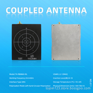 130×106×16mm 0.8~6GHz Coupled Antenna small for wifi power test